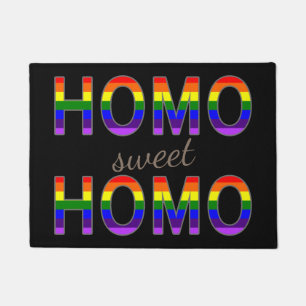 Funny Gay Homo Sweet Homo Rainbow-kleuren Deurmat