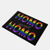 Funny Gay Homo Sweet Homo Rainbow-kleuren Deurmat (Schuin)