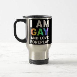 Funny Gay MLM Gift Idea for Boys Mannen Queer LGBT Reisbeker