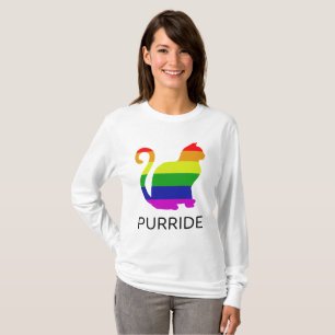 Funny Gay Pride Cat T-shirt