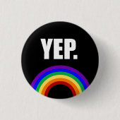 Funny Gay Pride Flag Pin back Button (Voorkant)