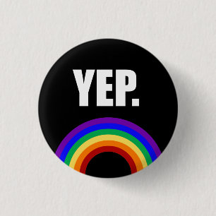 Funny Gay Pride Flag Pin back Button