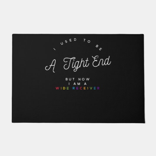 Funny Gay Pride LGBT Football Receiver Quarterback Deurmat (Voorkant)