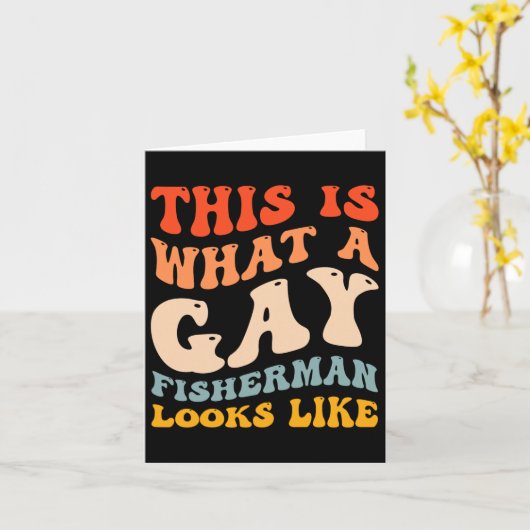 Funny Gay Pride Vist wat een homoseksuele visser e Kaart (Gele Bloem)