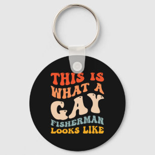 Funny Gay Pride Vist wat een homoseksuele visser e Sleutelhanger