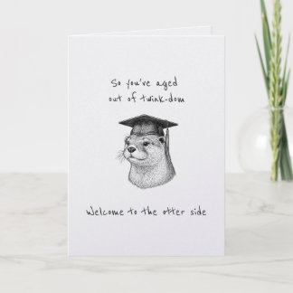 Funny Gay Twink 30th Otter Birthday Card punny Kaart