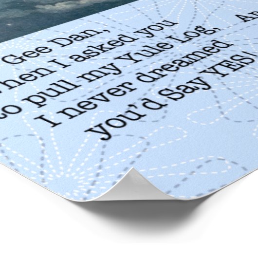 Funny Gay Yule Log Poster (Hoek)