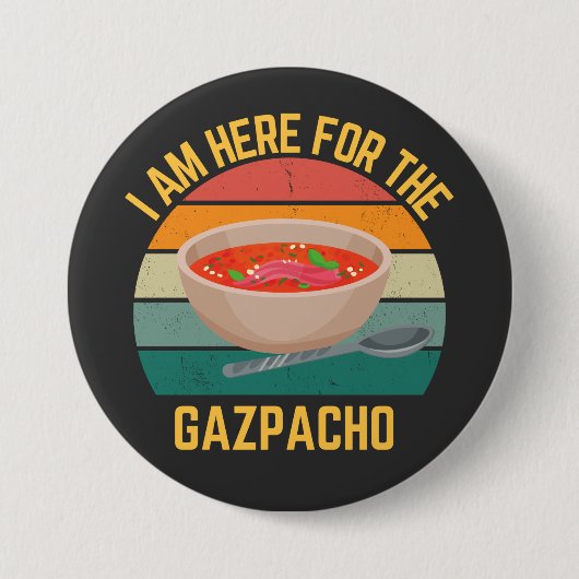 Funny Gazpacho Ronde Button 7,6 Cm (Voorkant)