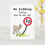 Funny geat 30e verjaardagskaart kaart (Gele Bloem)