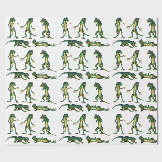 Funny Gecko Gift wrap elke keer Cadeaupapier (Vlak)