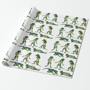 Funny Gecko Gift wrap elke keer Cadeaupapier