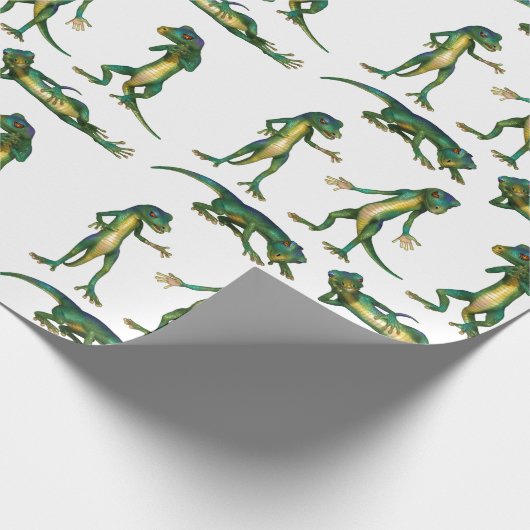 Funny Gecko Gift wrap elke keer Cadeaupapier (Hoek)