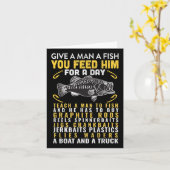 Funny Geef een Man een visvangstofferte Gevist Kaart (Gele Bloem)