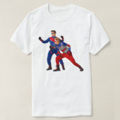 Funny geeft Kind gevaar en kapitein Man Heroic vol T-shirt (Design voorkant)