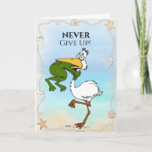 Funny geeft nooit de Kaart van kikkerbroekvogel op (Voorkant)