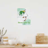 Funny geeft nooit op #Frog Choking Bird Poster (Keuken)