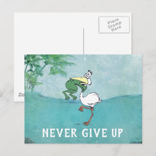 Funny geeft Pelican-Briefkaart nooit op Briefkaart (Voorkant / Achterkant)