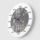 Funny Geek Binary Clock met Circuit Board Effect Grote Klok (Hoek)