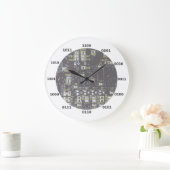 Funny Geek Binary Clock met Circuit Board Effect Grote Klok (Huis)