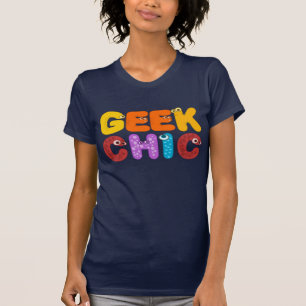 Funny Geek Chic Goofy Cartoon Letters T-shirt