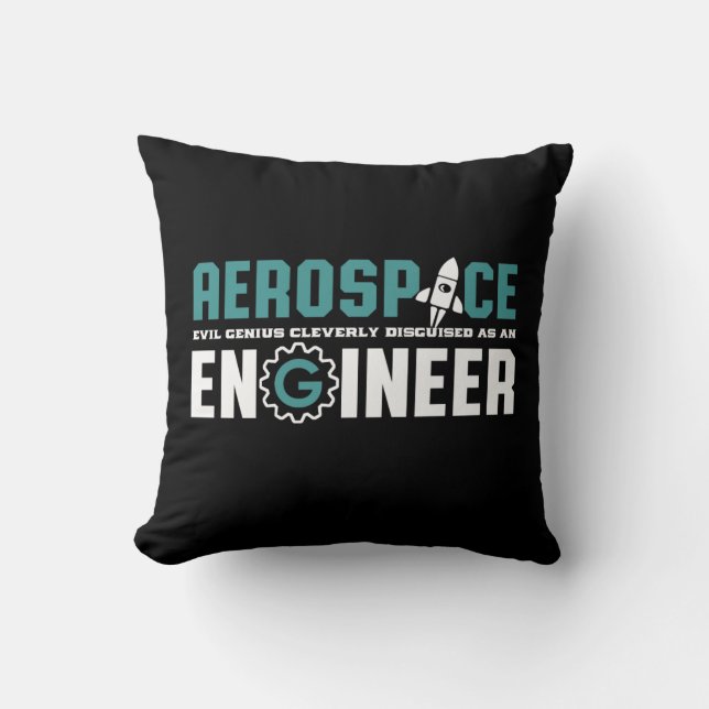 Funny Geek Engineer Aerospace Engineering Major Kussen (Voorkant)