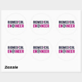 Funny Geek Engineer Biomedical Engineering Major Ronde Sticker (Vel)