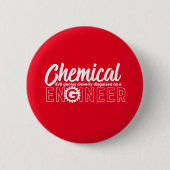 Funny Geek Engineer Chemical Engineering Major Ronde Button 5,7 Cm (Voorkant)