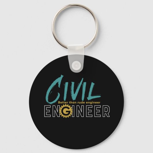 Funny Geek Engineer Civil Engineering student Sleutelhanger (Voorkant)