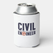 Funny Geek Engineer Humor Civil Engineering job Blikjeskoeler (Blikje Achterkant)
