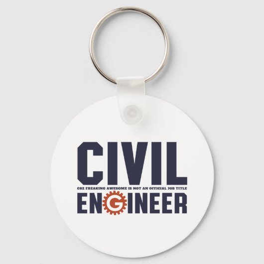 Funny Geek Engineer Humor Civil Engineering job Sleutelhanger (Voorkant)