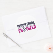 Funny Geek Engineer Industrial Engineering Major Ronde Sticker (Envelop)