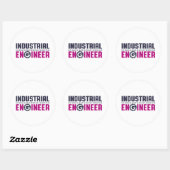 Funny Geek Engineer Industrial Engineering Major Ronde Sticker (Vel)