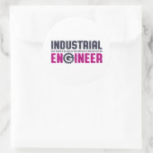 Funny Geek Engineer Industrial Engineering Major Ronde Sticker (Tas)