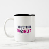 Funny Geek Engineer Industrial Engineering Major Tweekleurige Koffiemok (Links)