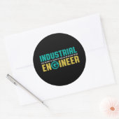 Funny Geek Engineer Industrial Engineering Student Ronde Sticker (Envelop)
