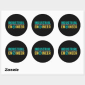 Funny Geek Engineer Industrial Engineering Student Ronde Sticker (Vel)