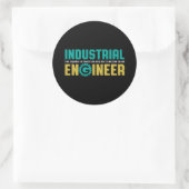 Funny Geek Engineer Industrial Engineering Student Ronde Sticker (Tas)