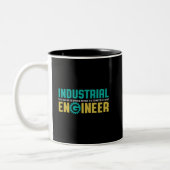 Funny Geek Engineer Industrial Engineering Student Tweekleurige Koffiemok (Links)