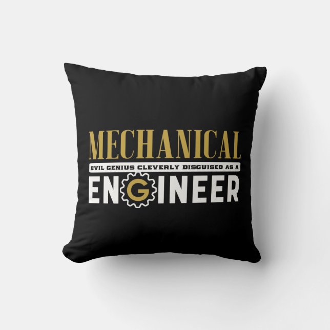 Funny Geek Engineer Mechanical Engineering Student Kussen (Voorkant)