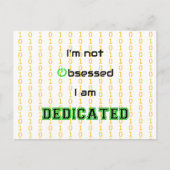 Funny geek gewijd aan niet-geobsedeerd briefkaart (Voorkant)