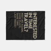 Funny Geek Gift Time Travel Paradox Fleece Deken (Voorkant (Horizontaal))