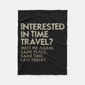 Funny Geek Gift Time Travel Paradox  Fleece Deken (Voorkant)