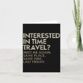 Funny Geek Gift Time Travel Paradox  Kaart (Voorkant)