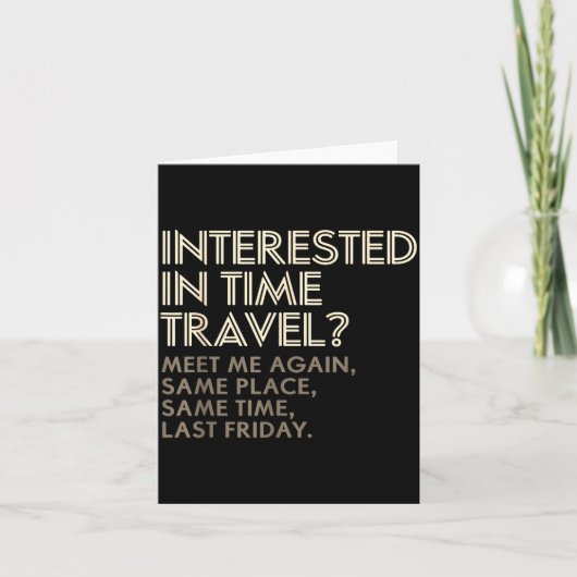 Funny Geek Gift Time Travel Paradox  Kaart (Voorkant)