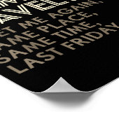 Funny Geek Gift Time Travel Paradox Poster (Hoek)