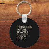 Funny Geek Gift Time Travel Paradox Sleutelhanger (Voorkant)