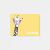 Funny Geek Giraffe Yellow Post-it® Notes (Voorkant)