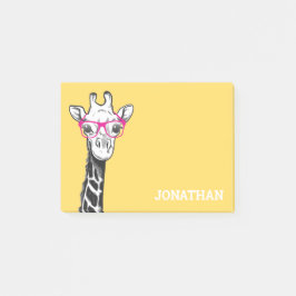 Funny Geek Giraffe Yellow Post-it® Notes