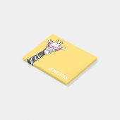 Funny Geek Giraffe Yellow Post-it® Notes (Schuin)