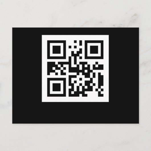 Funny Geek Human QR Code Barcode Code Scanner Briefkaart (Voorkant)